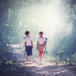 Students come from higher caste villages to learn free English and computers at the Lighthouse.